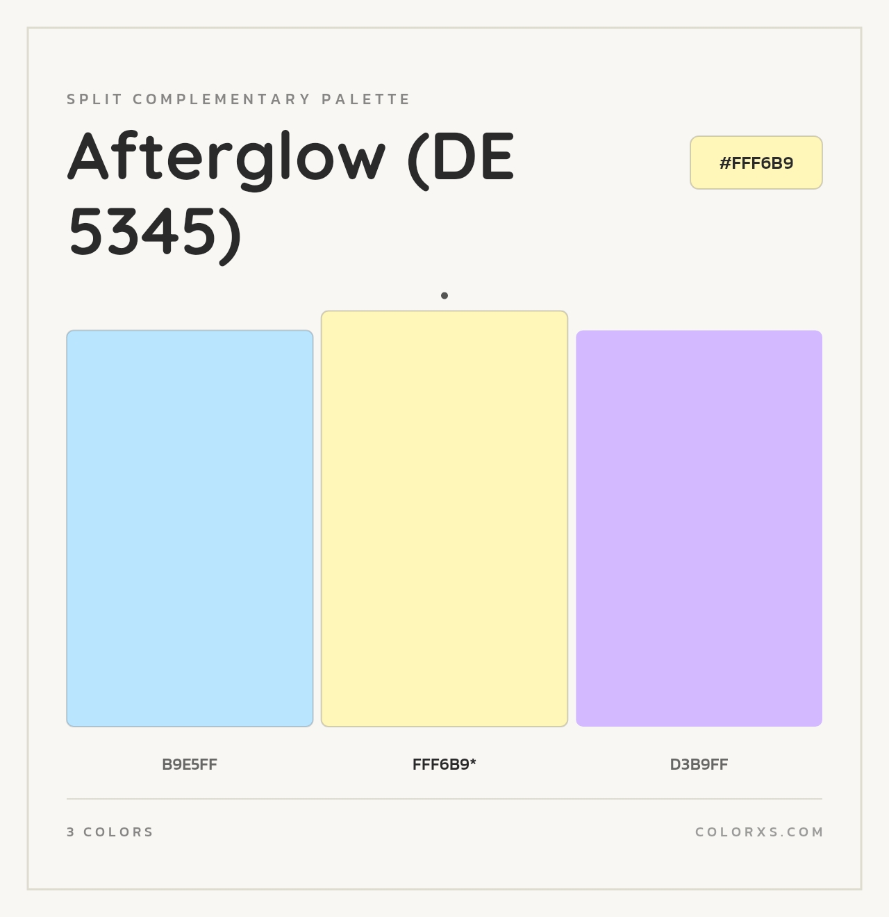 Afterglow (DE 5345) - Split-Complementary Color Palette