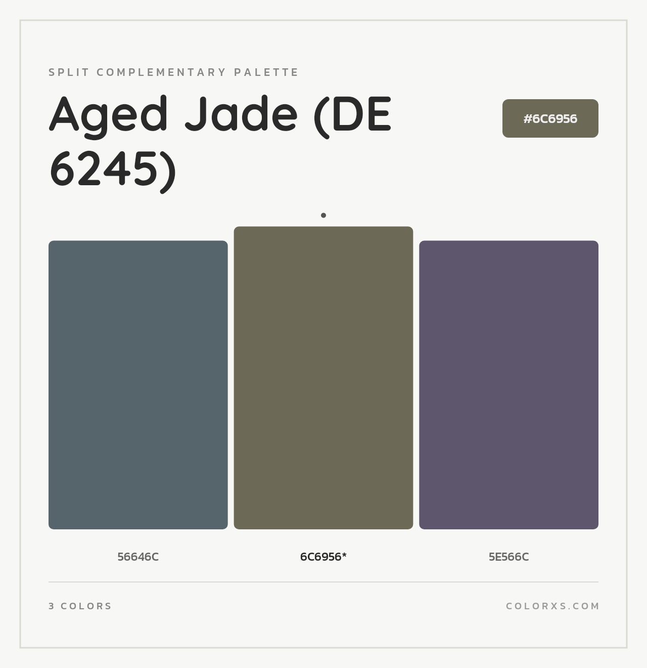 Aged Jade (DE 6245) - Split-Complementary Color Palette