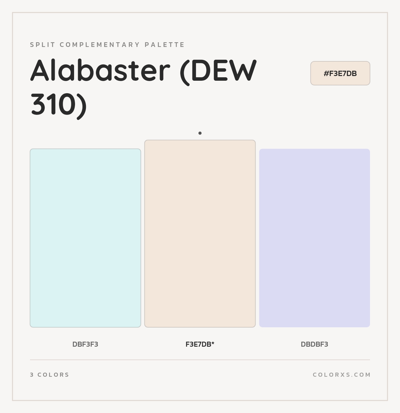 Alabaster (DEW 310) - Split-Complementary Color Palette
