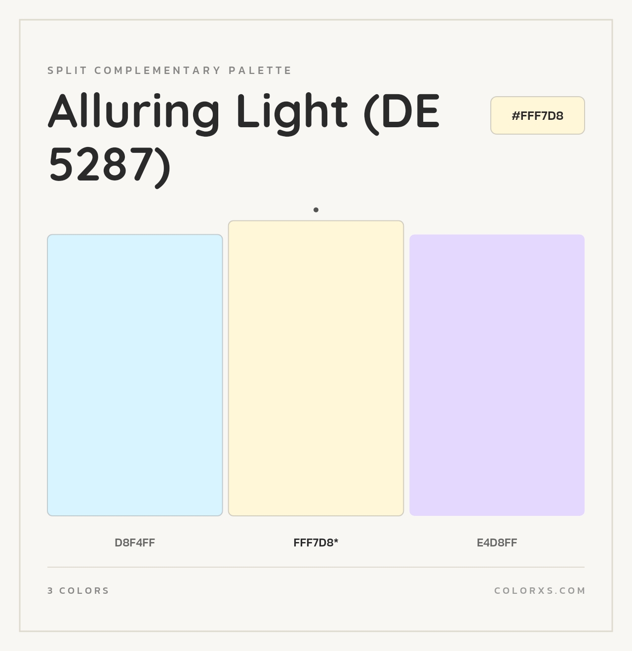 Alluring Light (DE 5287) - Split-Complementary Color Palette