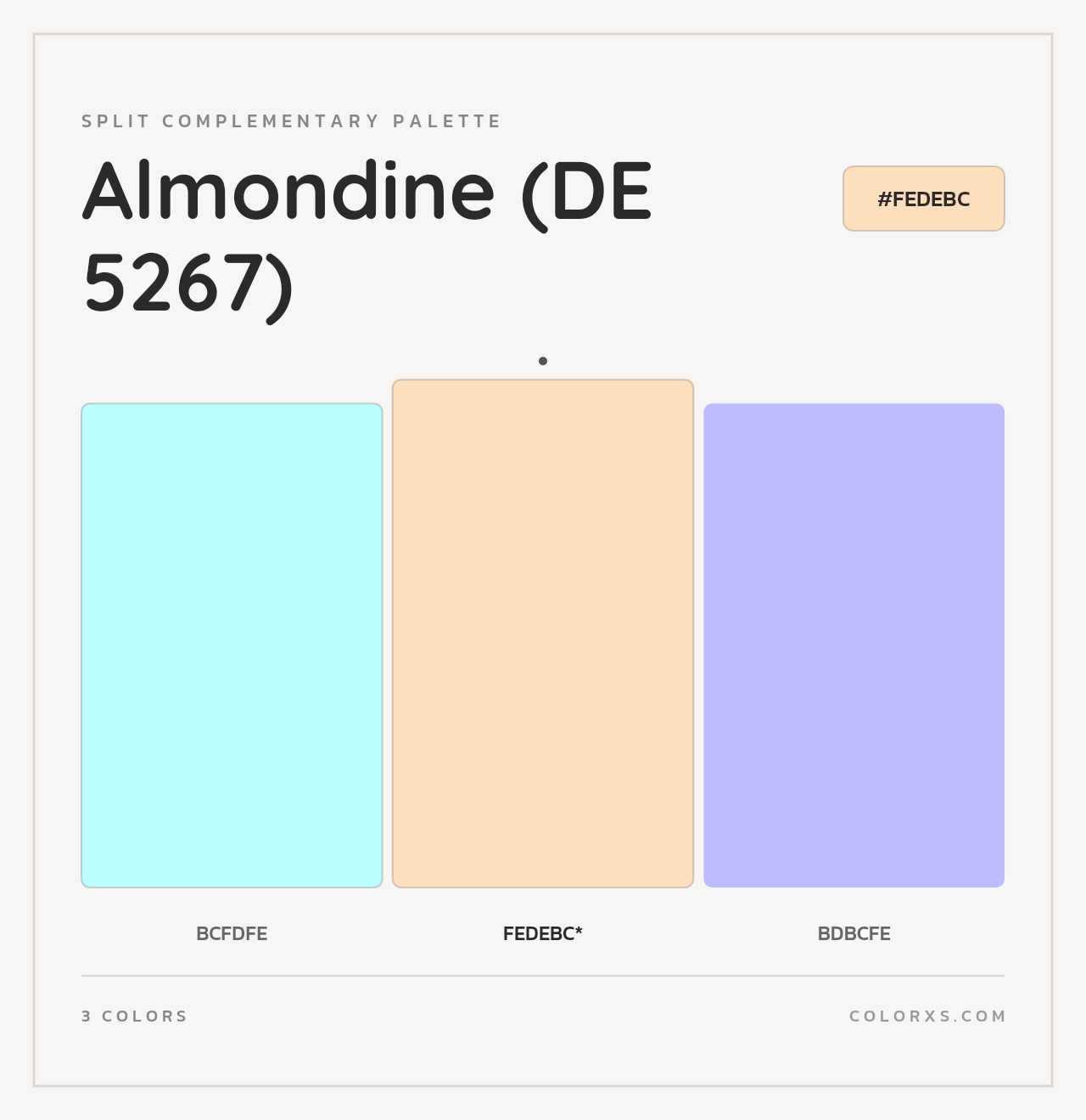 Almondine (DE 5267) - Split-Complementary Color Palette
