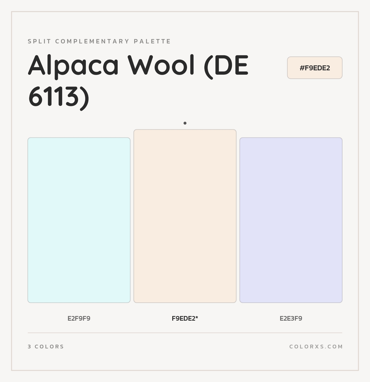 Alpaca Wool (DE 6113) - Split-Complementary Color Palette