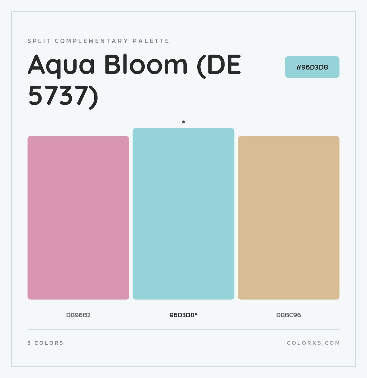Aqua Bloom (DE 5737) - Split-Complementary Color Palette