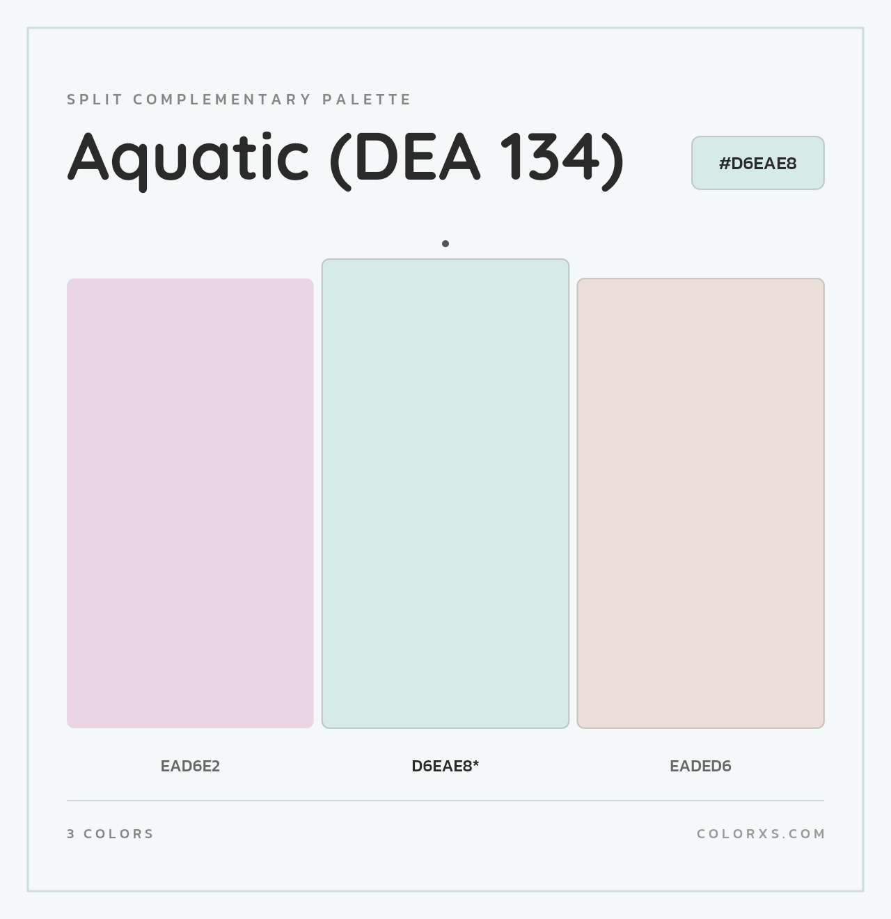 Aquatic (DEA 134) - Split-Complementary Color Palette