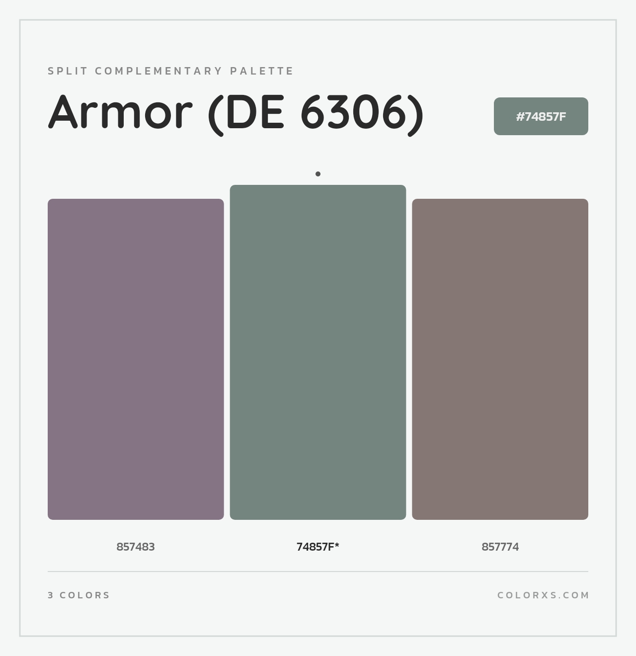 Armor (DE 6306) - Split-Complementary Color Palette