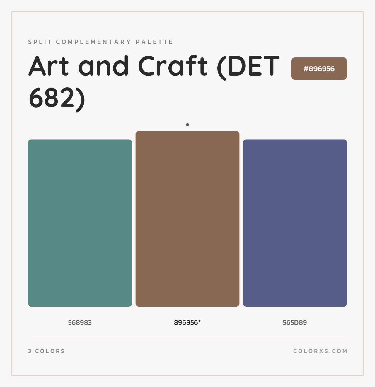 Art and Craft (DET 682) - Split-Complementary Color Palette