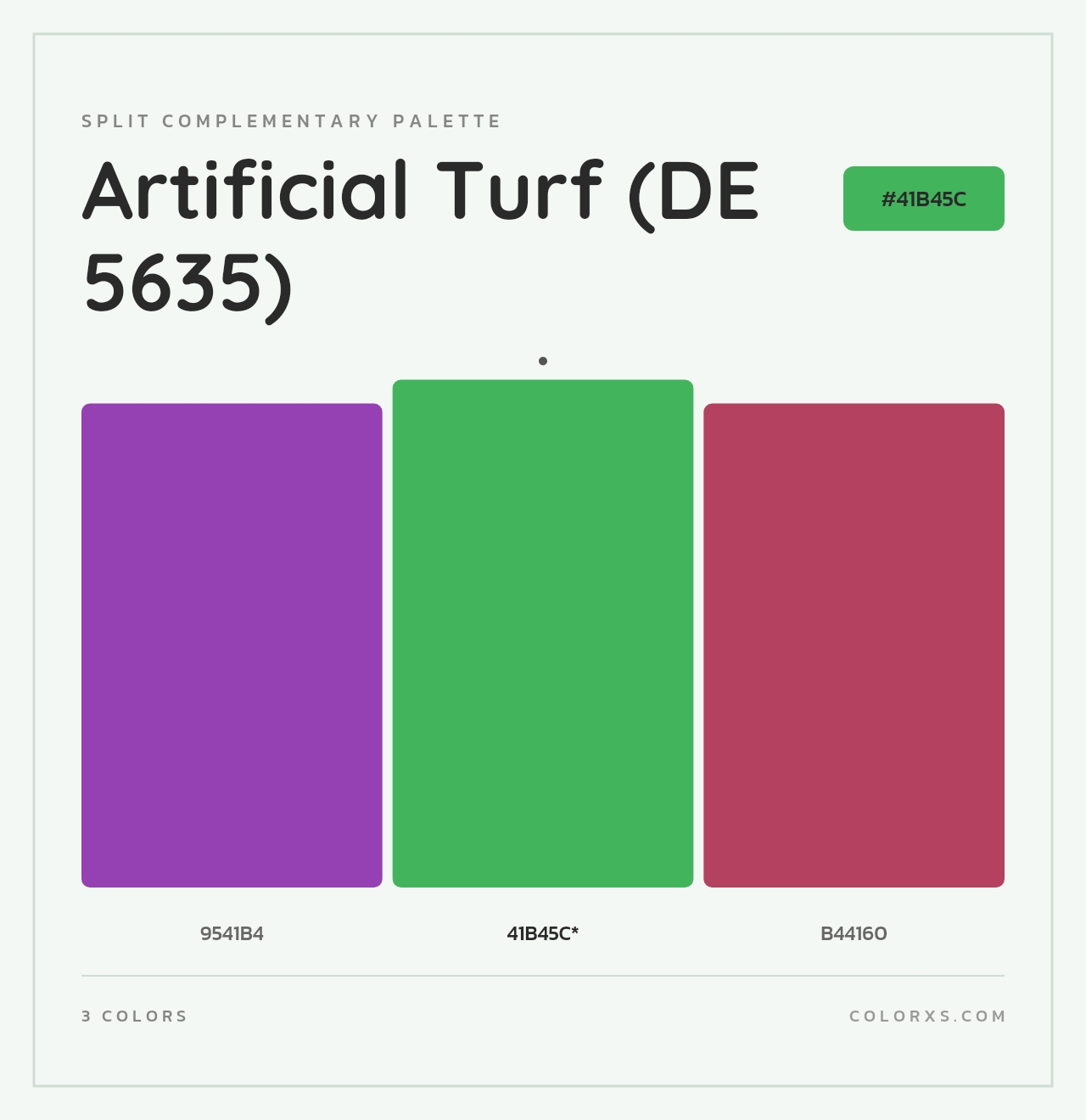 Artificial Turf (DE 5635) - Split-Complementary Color Palette