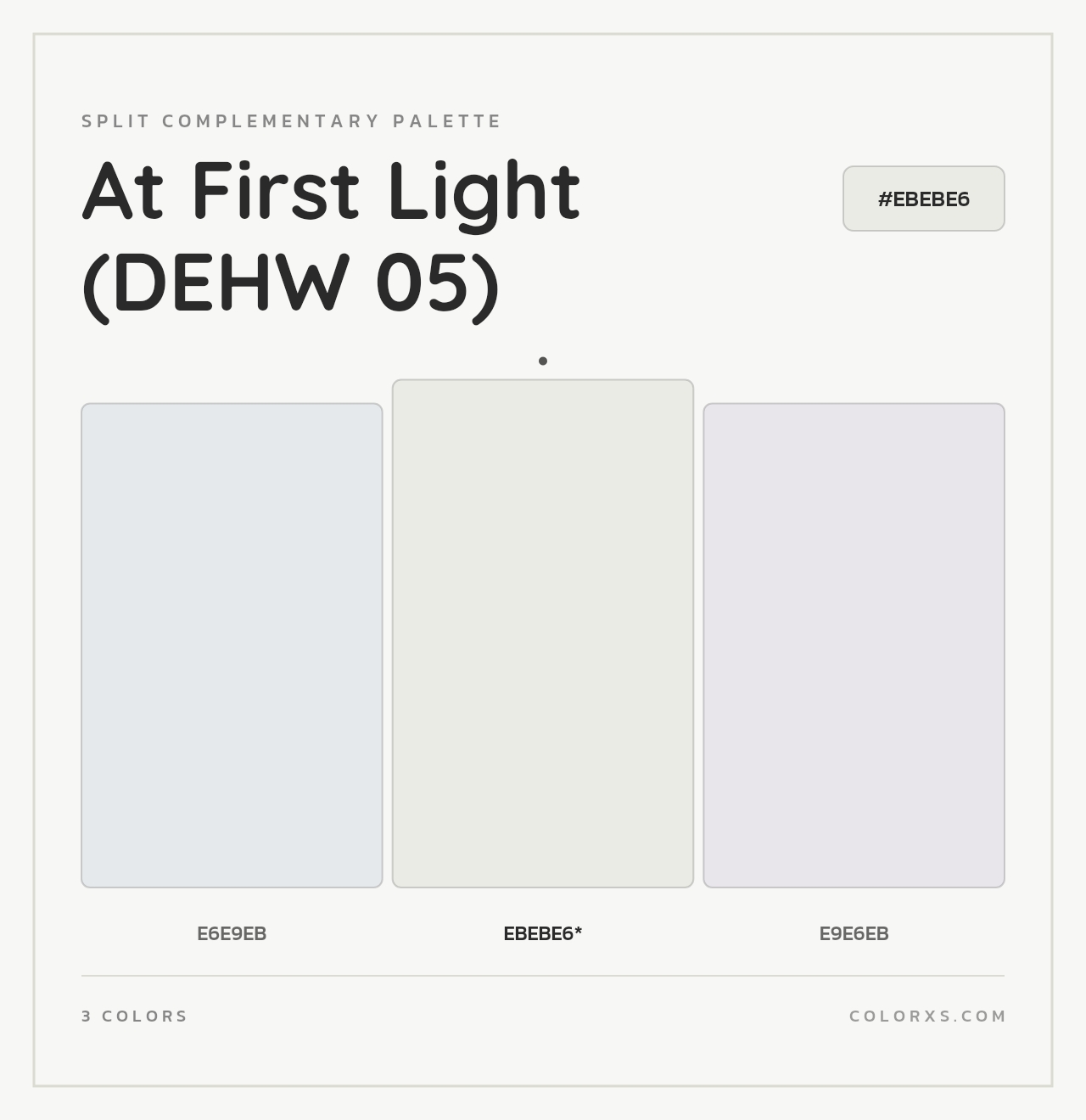At First Light (DEHW 05) - Split-Complementary Color Palette