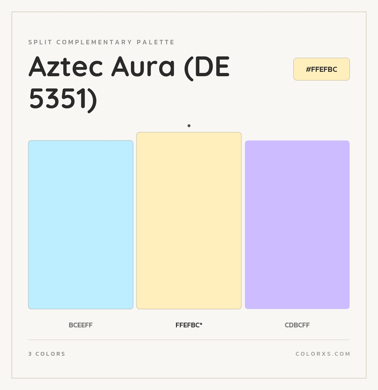 Aztec Aura (DE 5351) - Split-Complementary Color Palette
