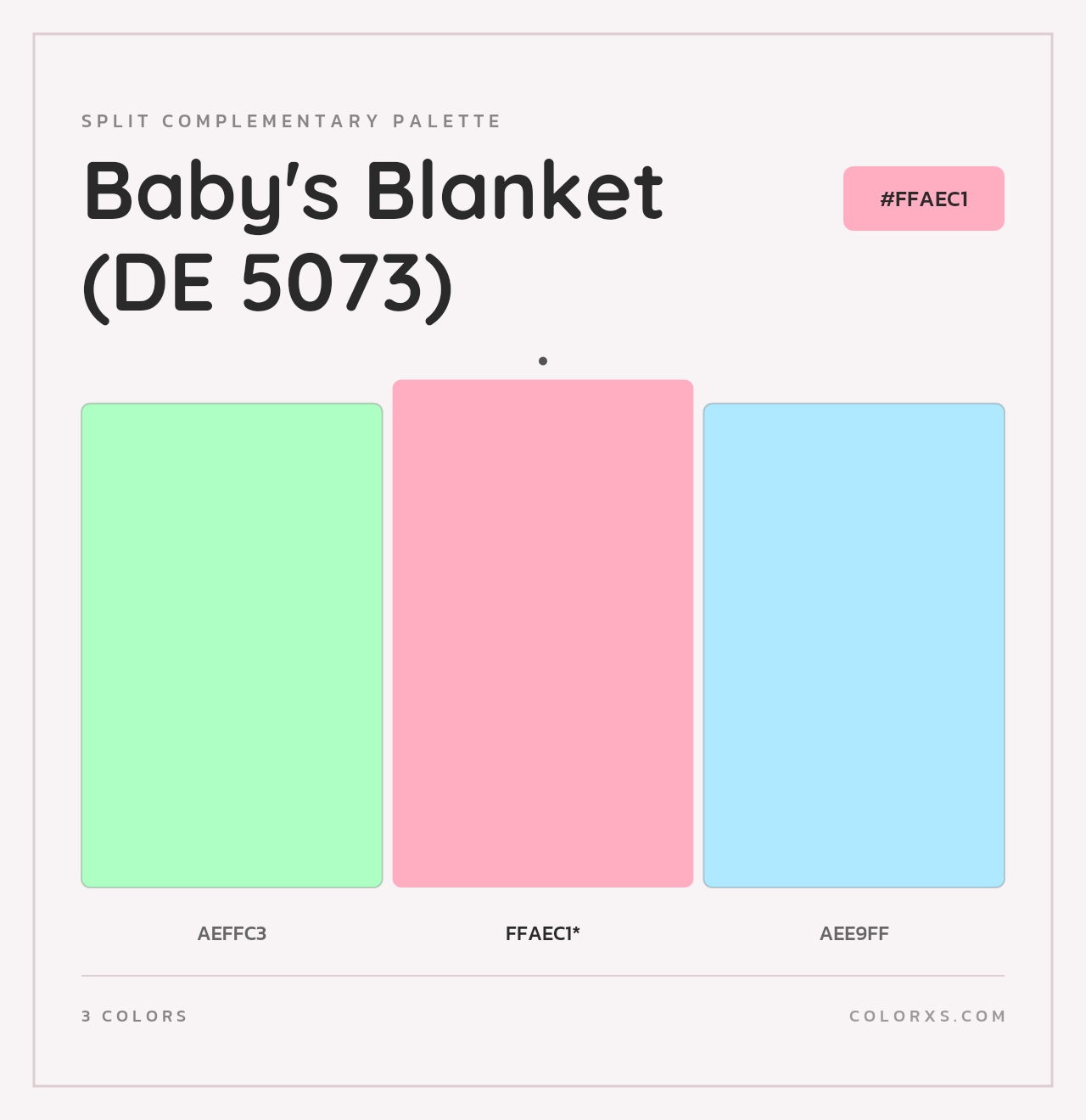 Baby's Blanket (DE 5073) - Split-Complementary Color Palette
