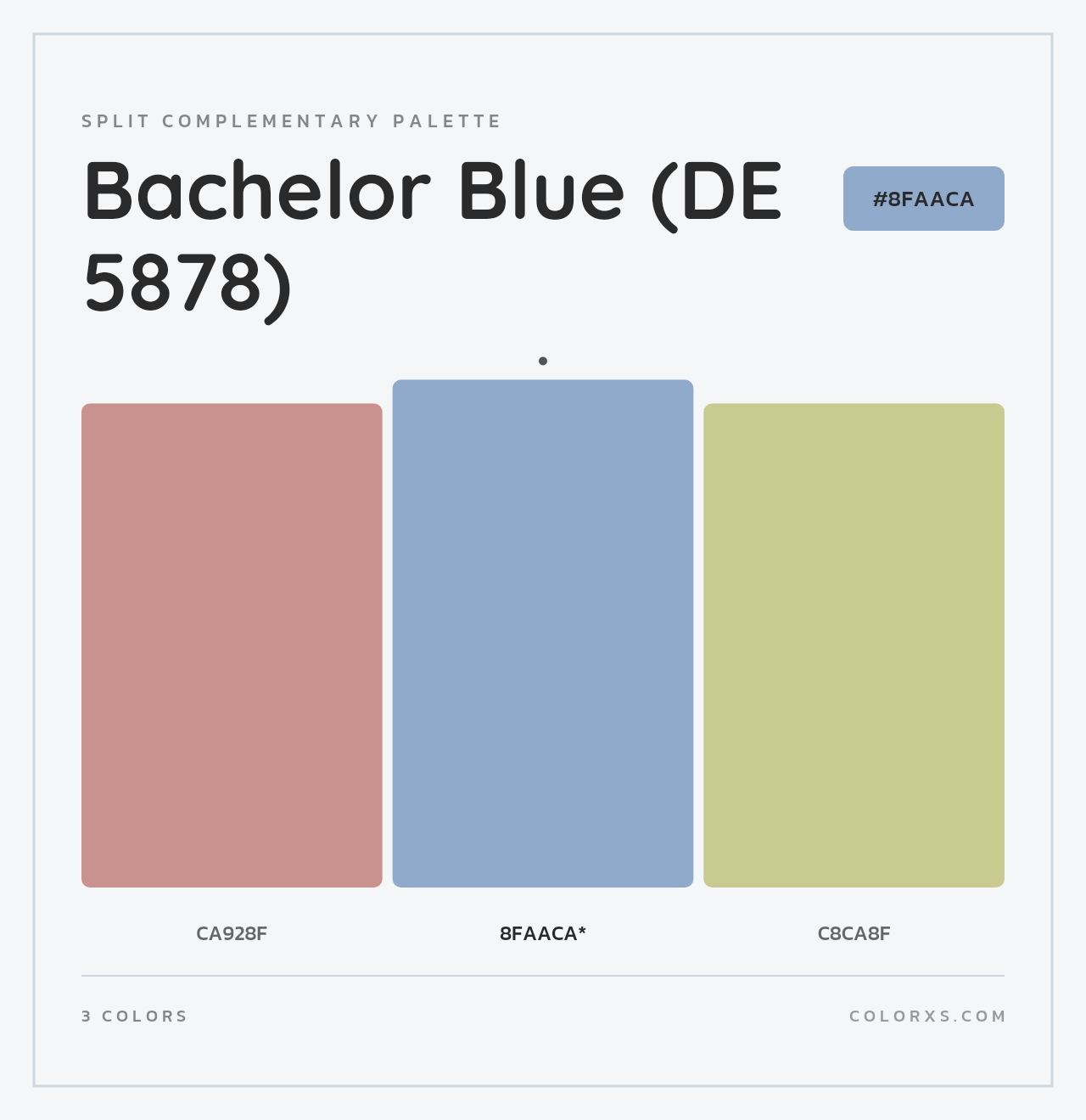 Bachelor Blue (DE 5878) - Split-Complementary Color Palette