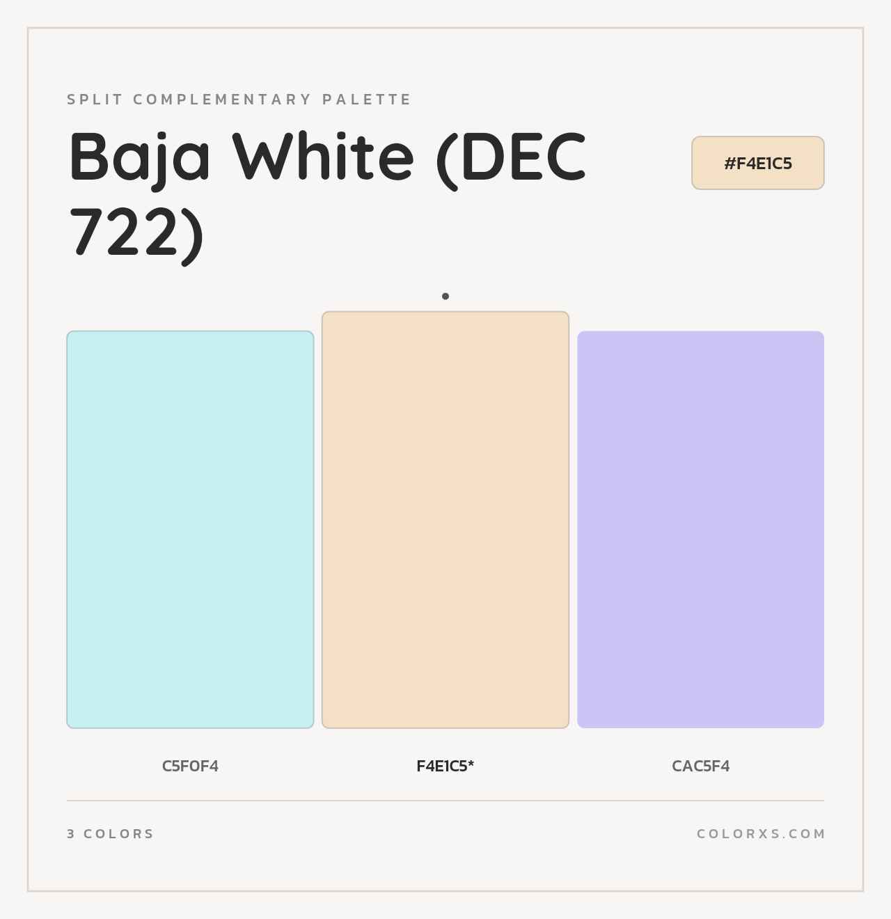 Baja White (DEC 722) - Split-Complementary Color Palette