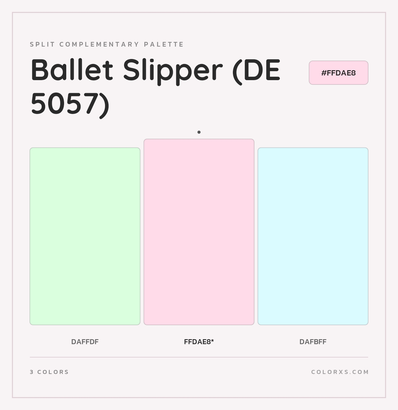 Ballet Slipper (DE 5057) - Split-Complementary Color Palette