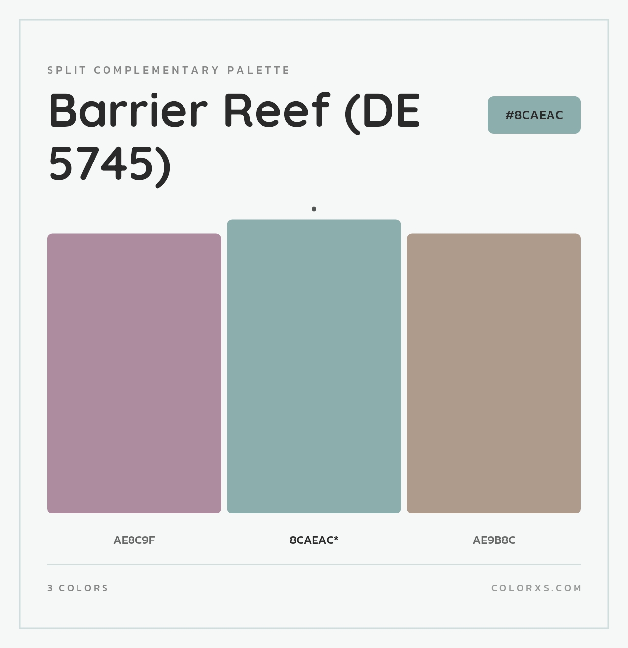 Barrier Reef (DE 5745) - Split-Complementary Color Palette