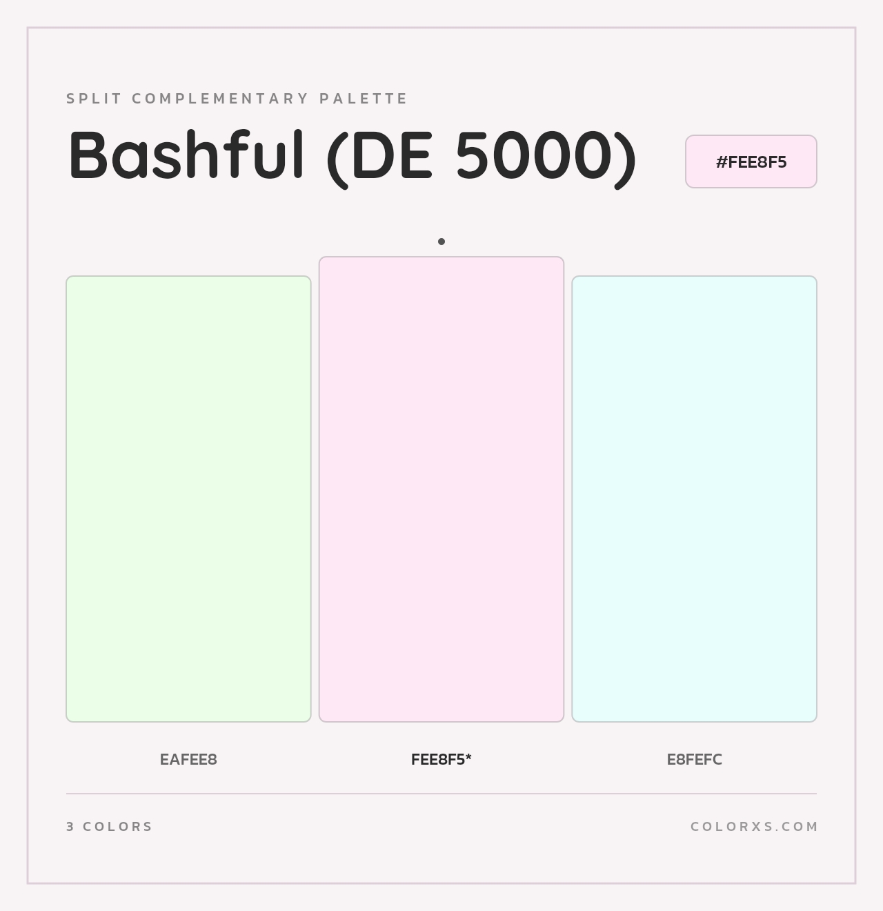Bashful (DE 5000) - Split-Complementary Color Palette