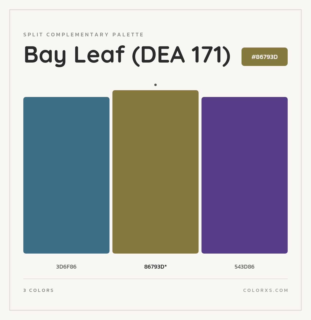 Bay Leaf (DEA 171) - Split-Complementary Color Palette