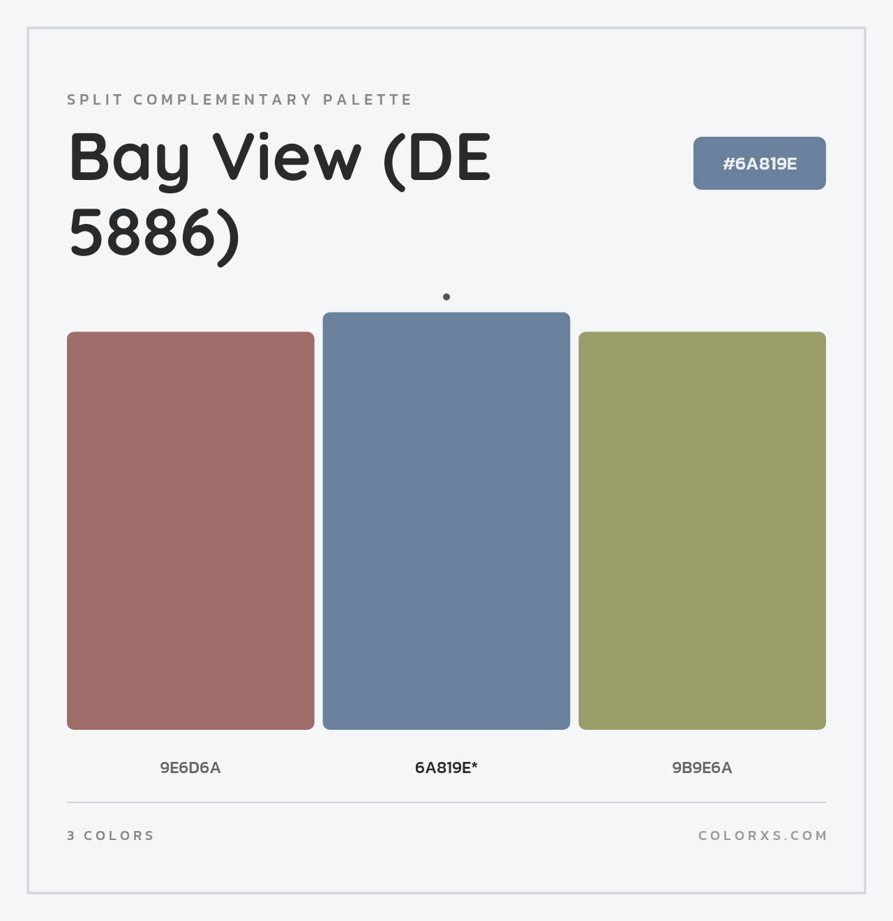 Bay View (DE 5886) - Split-Complementary Color Palette
