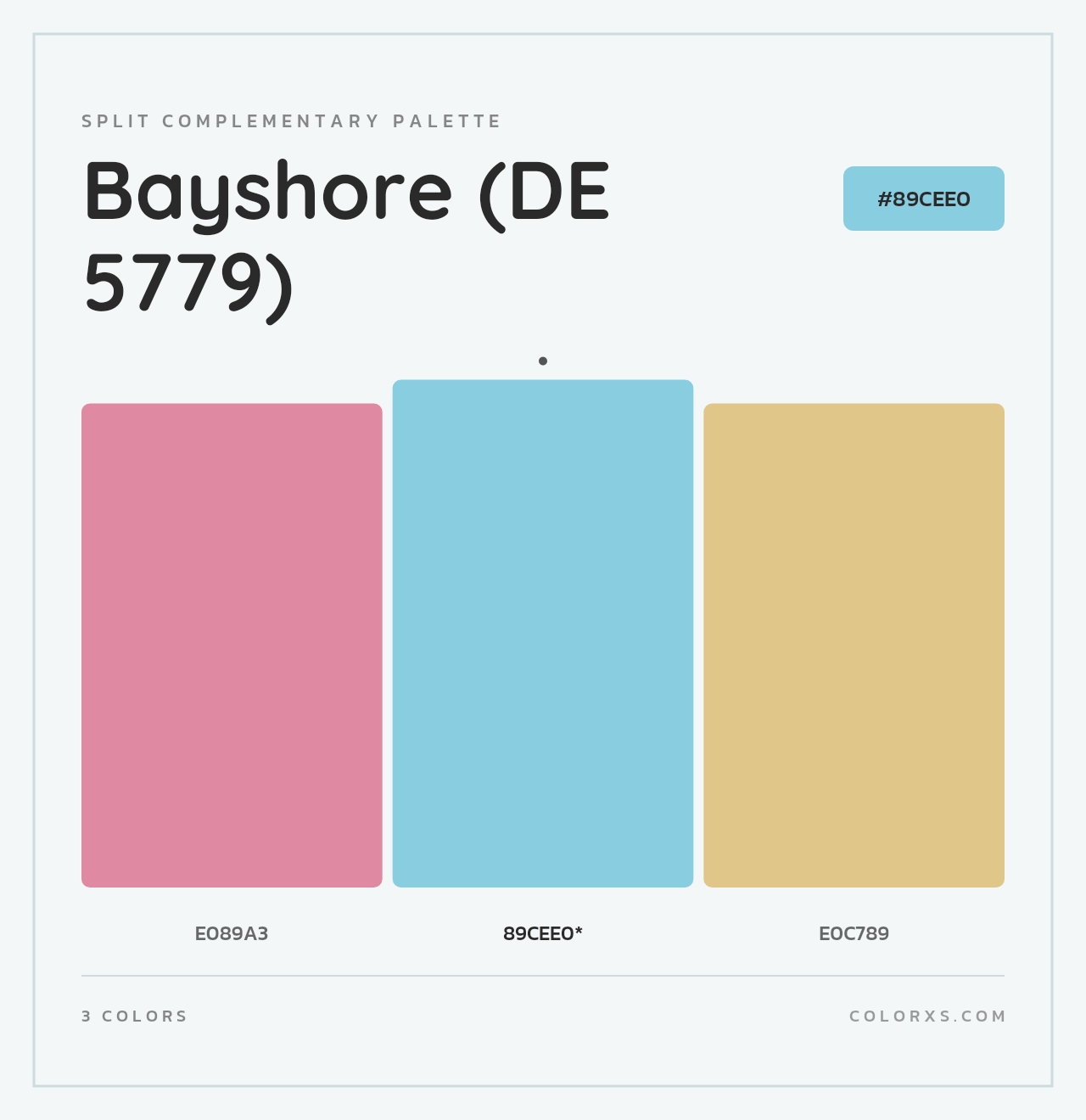 Bayshore (DE 5779) - Split-Complementary Color Palette