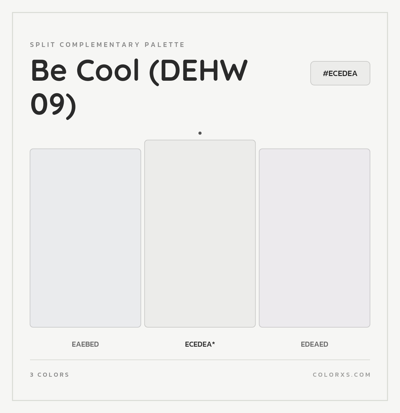Be Cool (DEHW 09) - Split-Complementary Color Palette