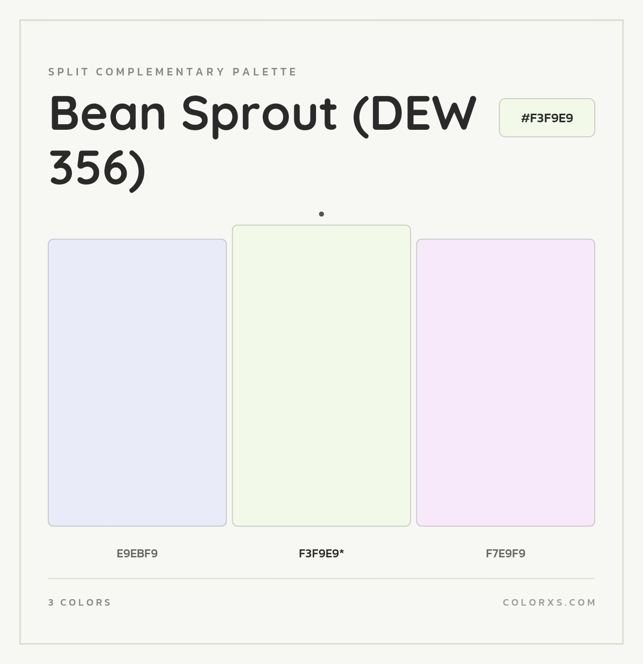 Bean Sprout (DEW 356) - Split-Complementary Color Palette