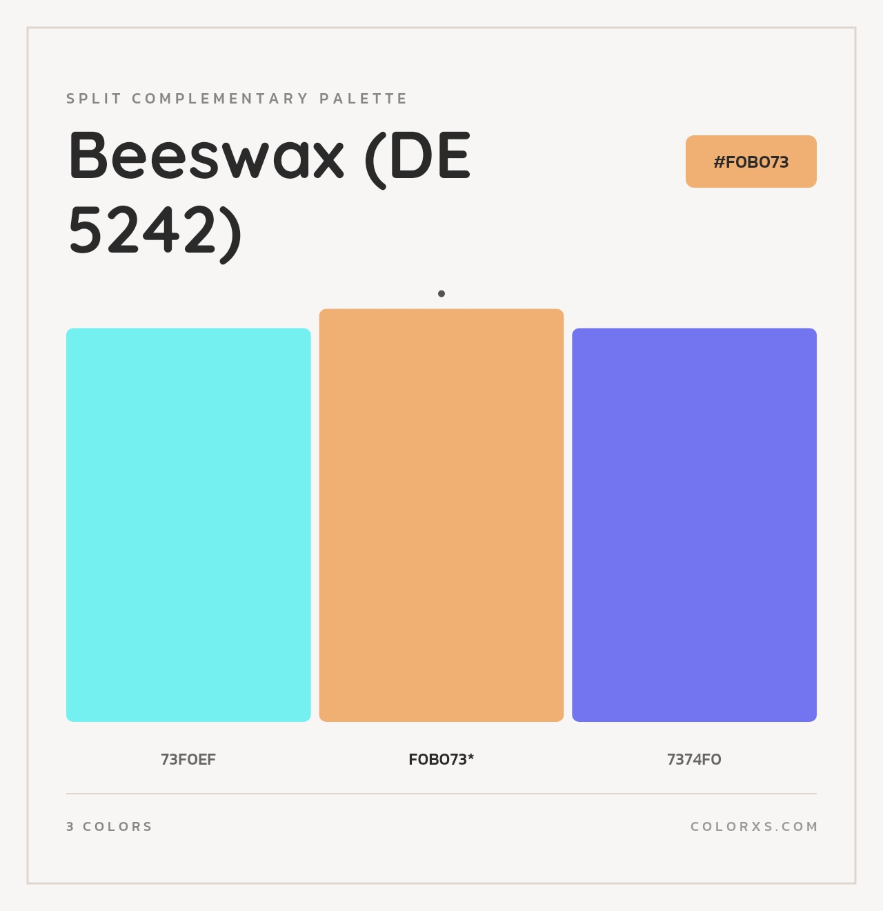 Beeswax (DE 5242) - Split-Complementary Color Palette