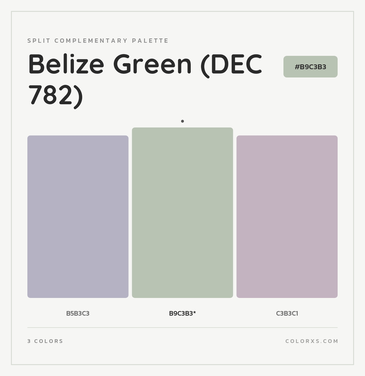 Belize Green (DEC 782) - Split-Complementary Color Palette