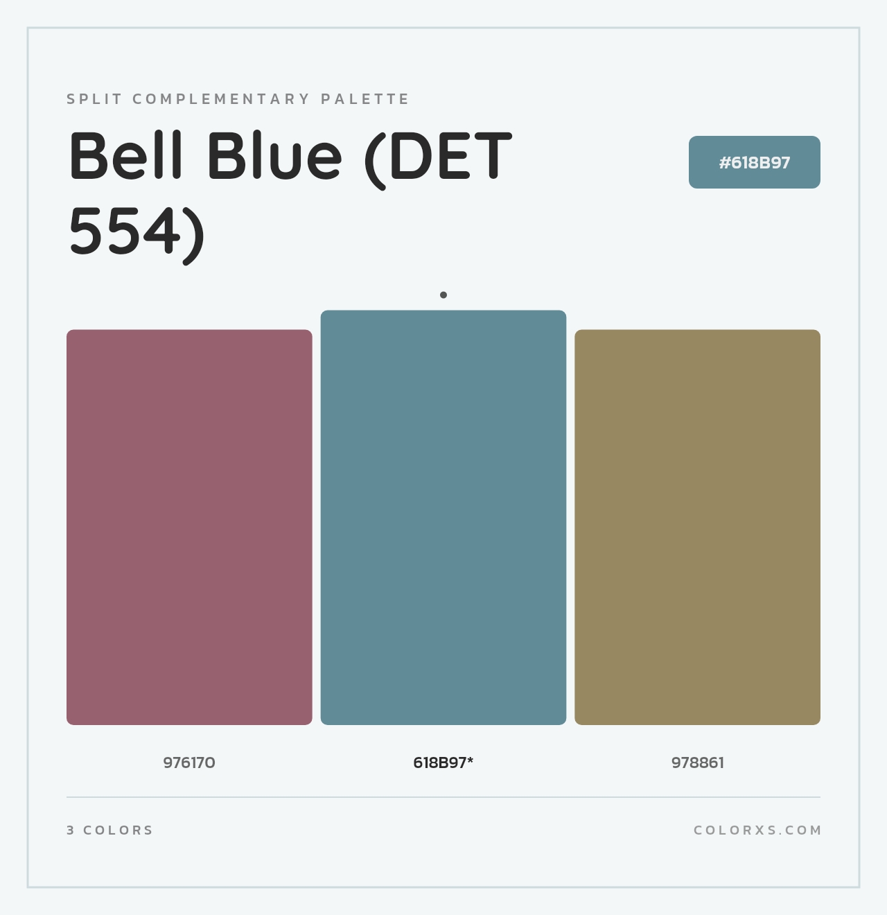 Bell Blue (DET 554) - Split-Complementary Color Palette