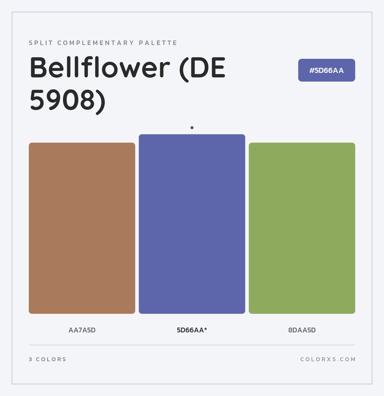 Bellflower (DE 5908) - Split-Complementary Color Palette