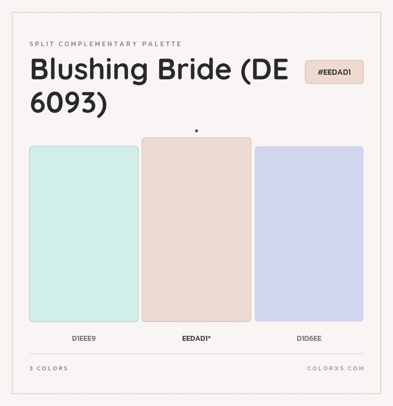 Blushing Bride (DE 6093) - Split-Complementary Color Palette