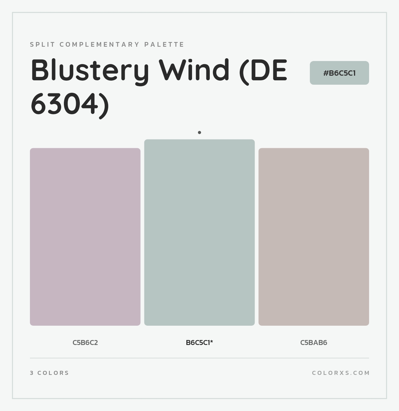 Blustery Wind (DE 6304) - Split-Complementary Color Palette