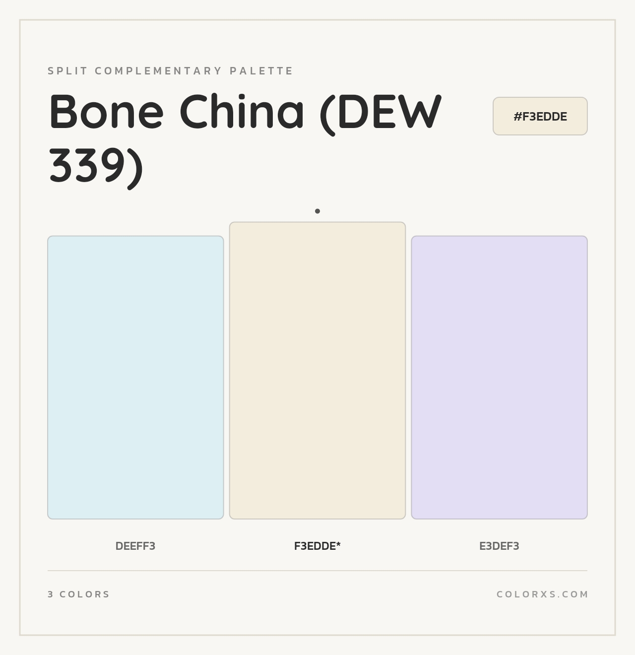 Bone China (DEW 339) - Split-Complementary Color Palette