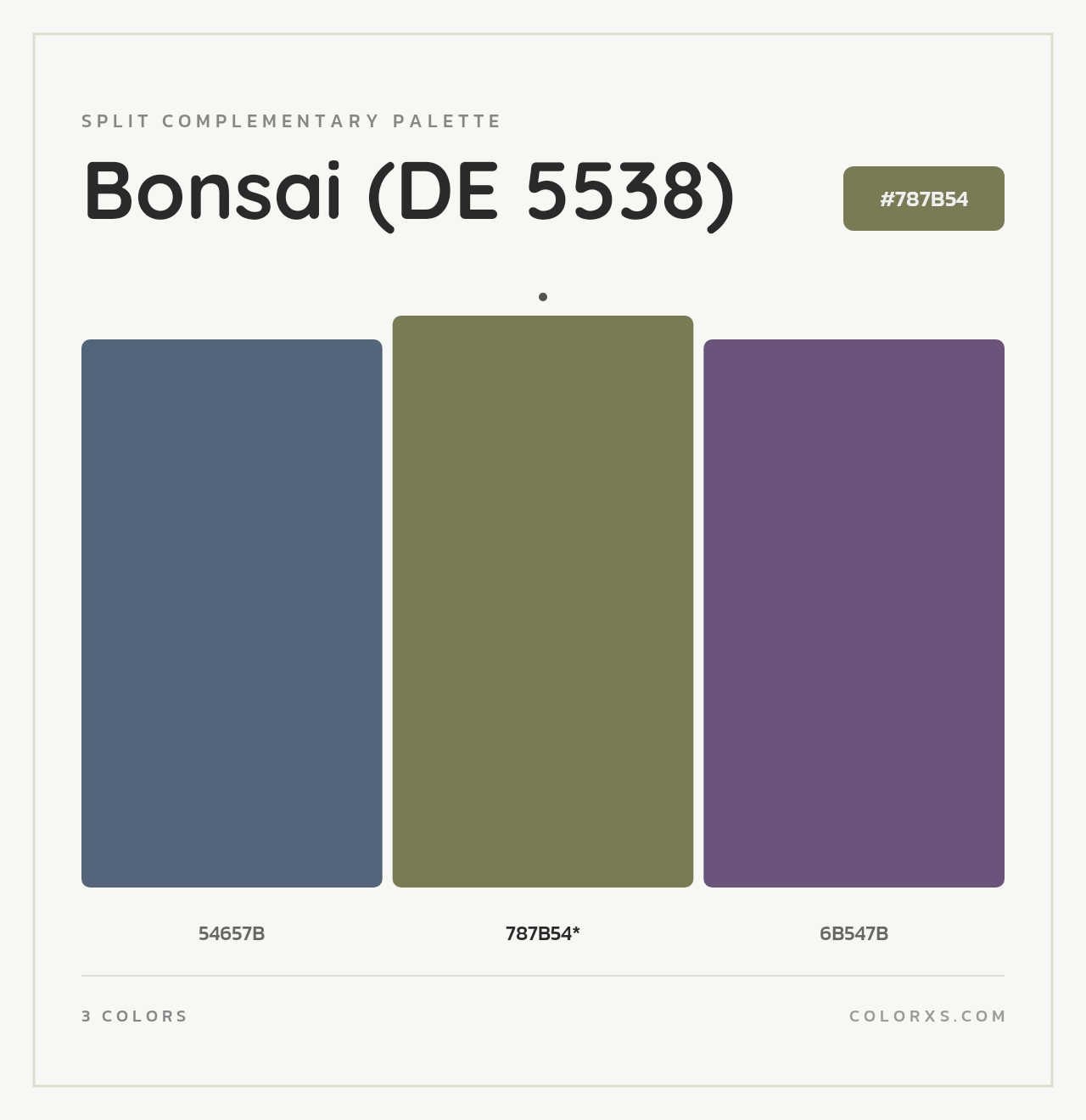 Bonsai (DE 5538) - Split-Complementary Color Palette