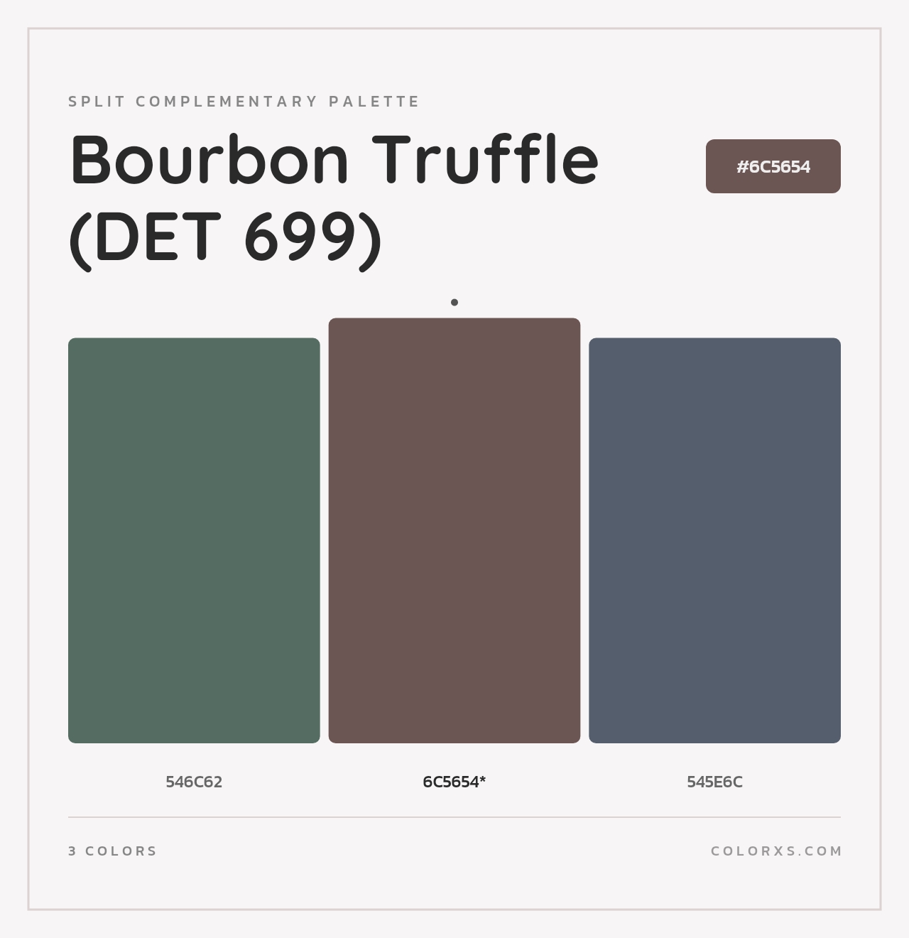 Bourbon Truffle (DET 699) - Split-Complementary Color Palette