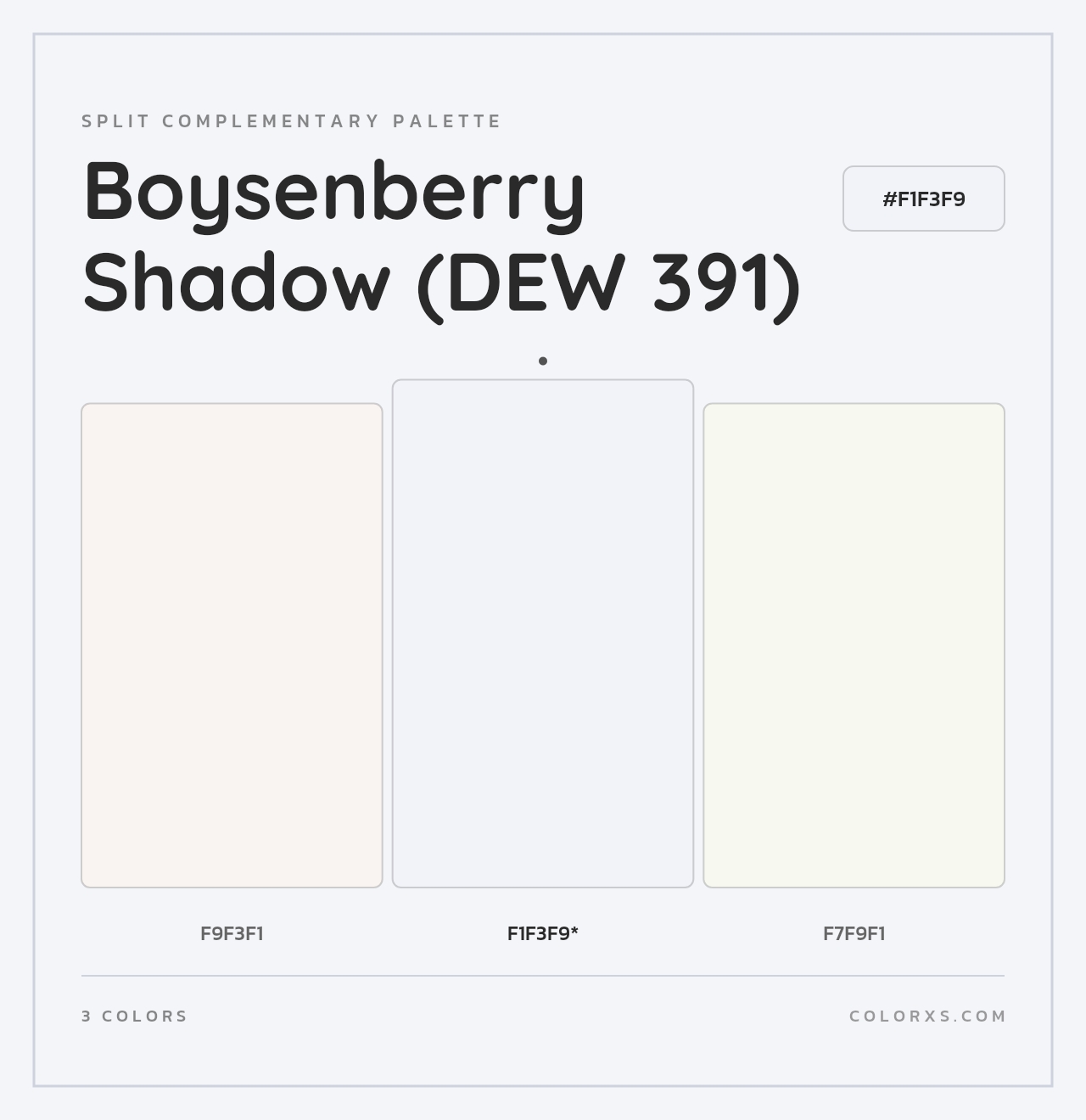 Boysenberry Shadow (DEW 391) - Split-Complementary Color Palette