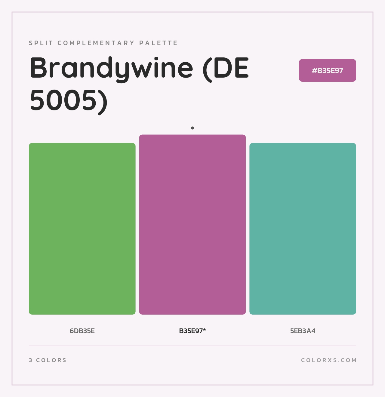 Brandywine (DE 5005) - Split-Complementary Color Palette