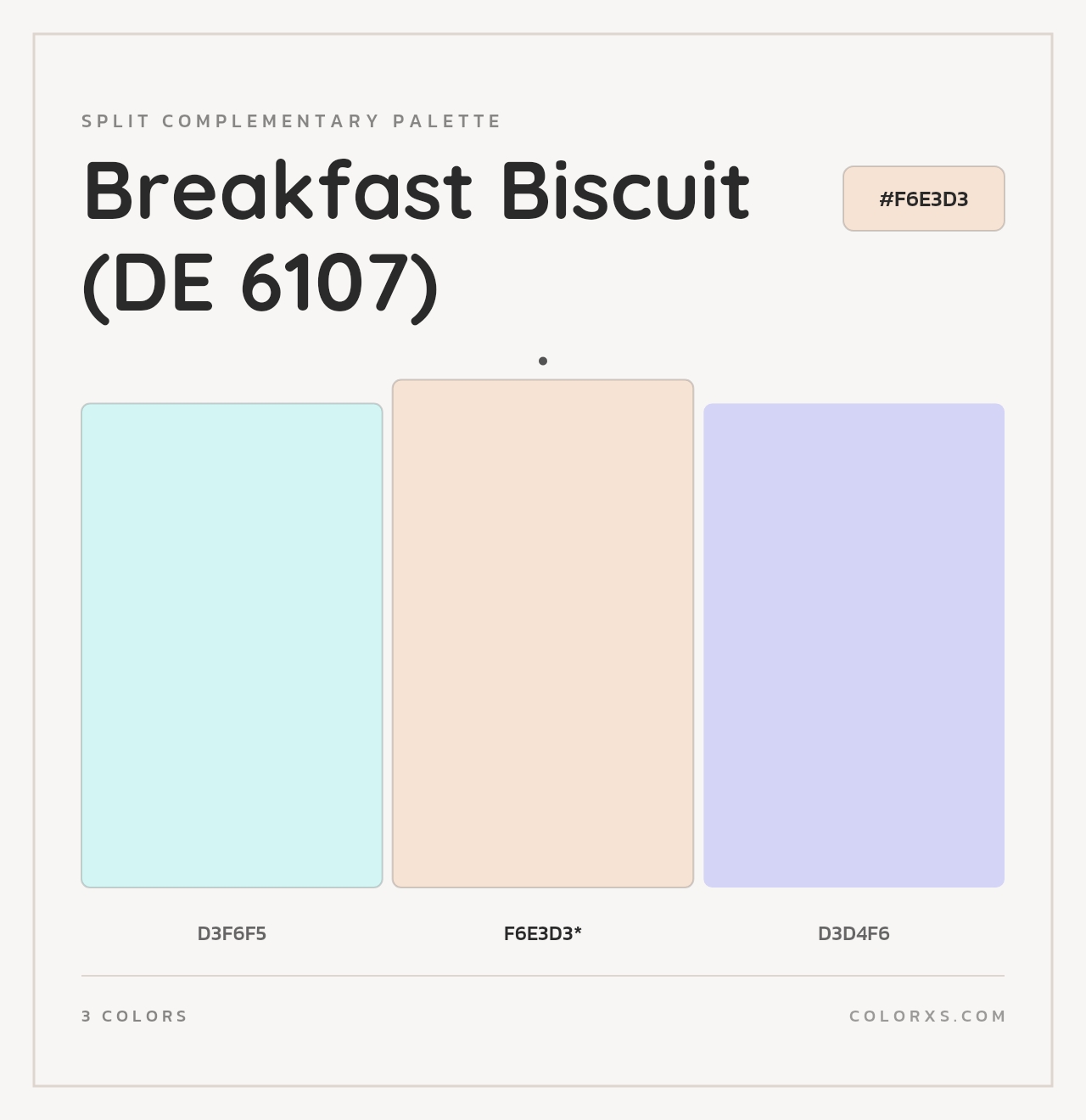 Breakfast Biscuit (DE 6107) - Split-Complementary Color Palette