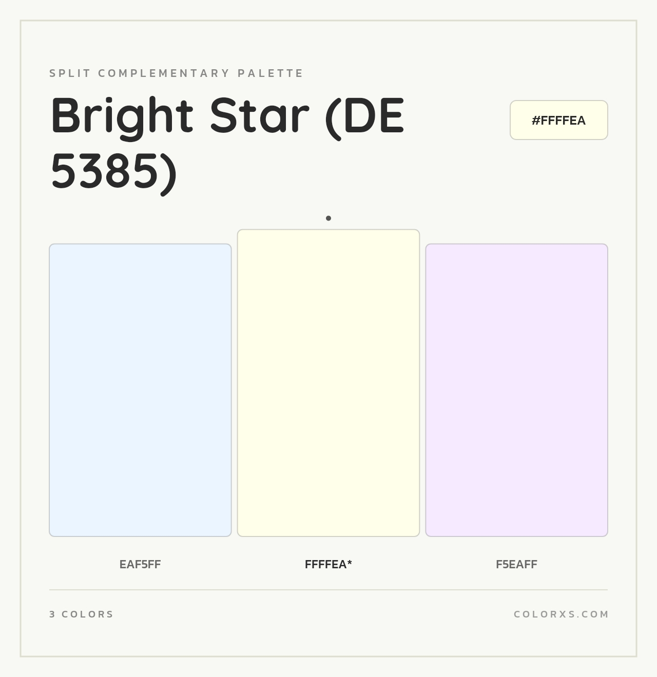 Bright Star (DE 5385) - Split-Complementary Color Palette