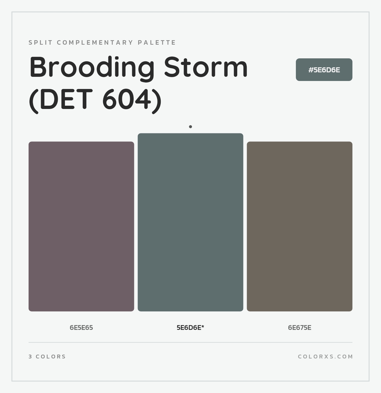 Brooding Storm (DET 604) - Split-Complementary Color Palette