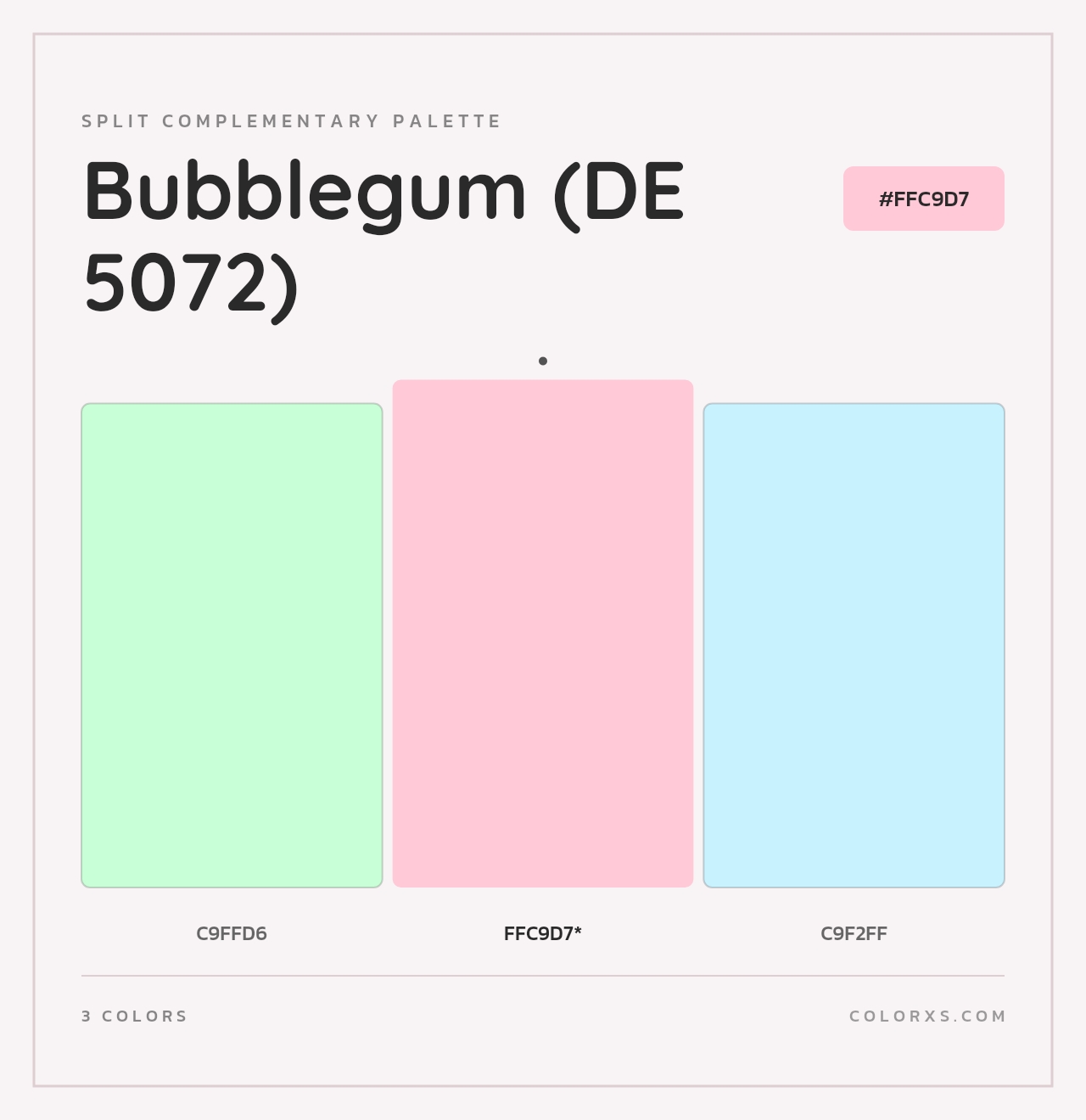 Bubblegum (DE 5072) - Split-Complementary Color Palette