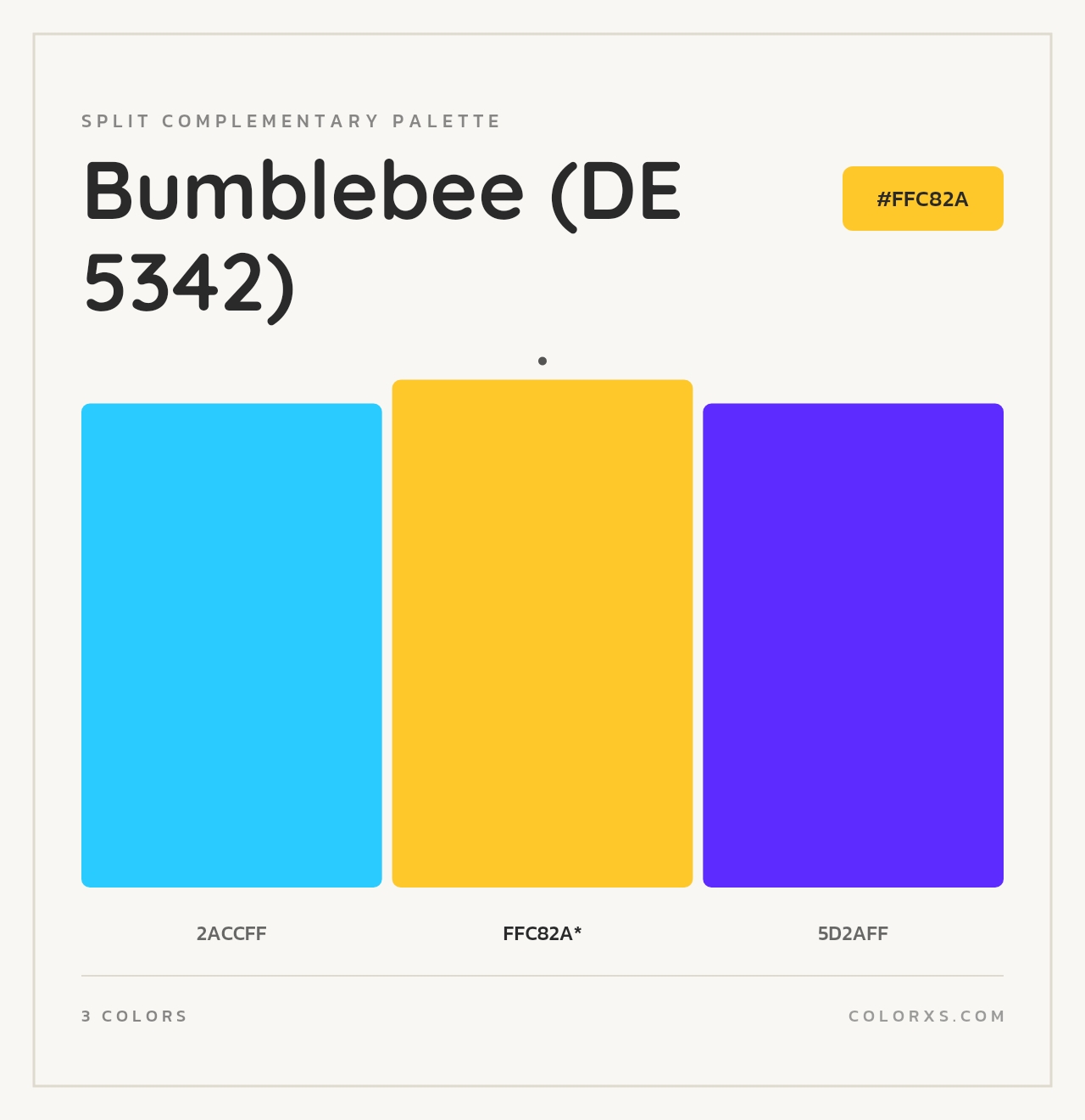 Bumblebee (DE 5342) - Split-Complementary Color Palette