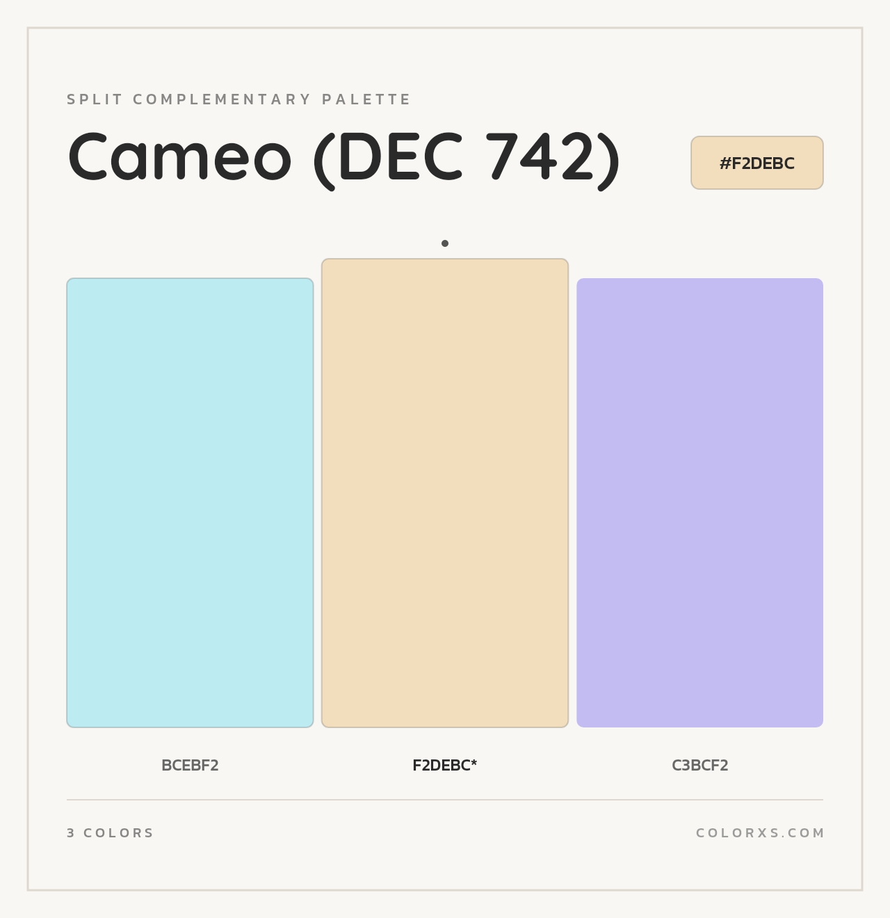 Cameo (DEC 742) - Split-Complementary Color Palette