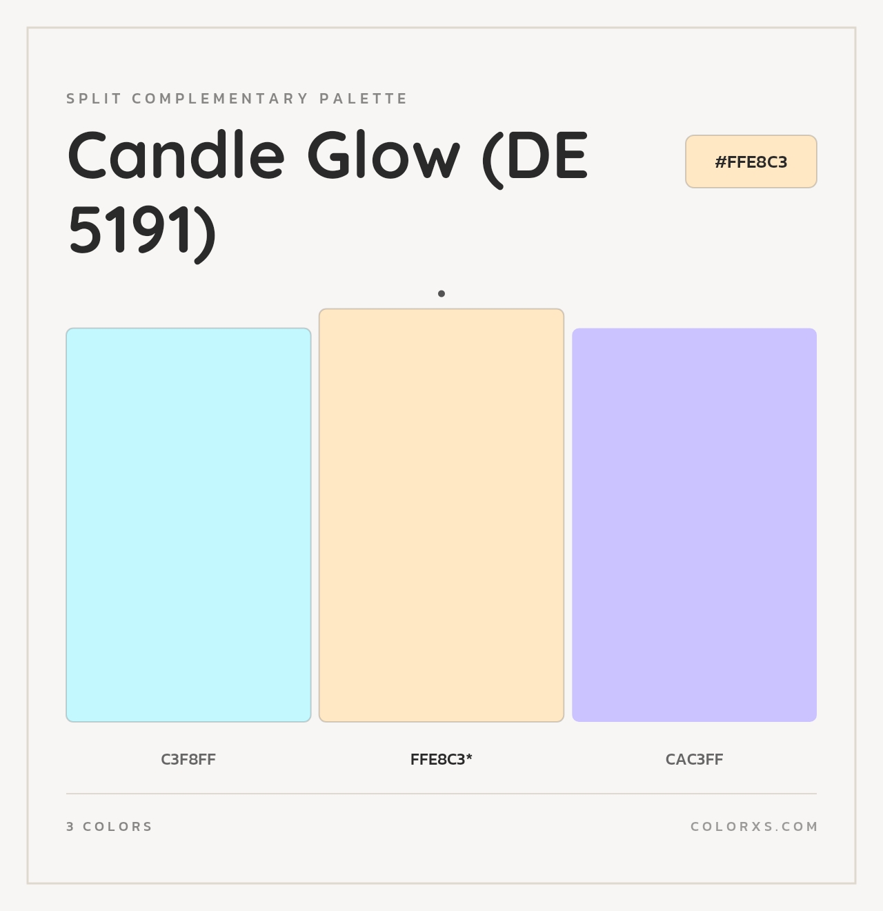 Candle Glow (DE 5191) - Split-Complementary Color Palette