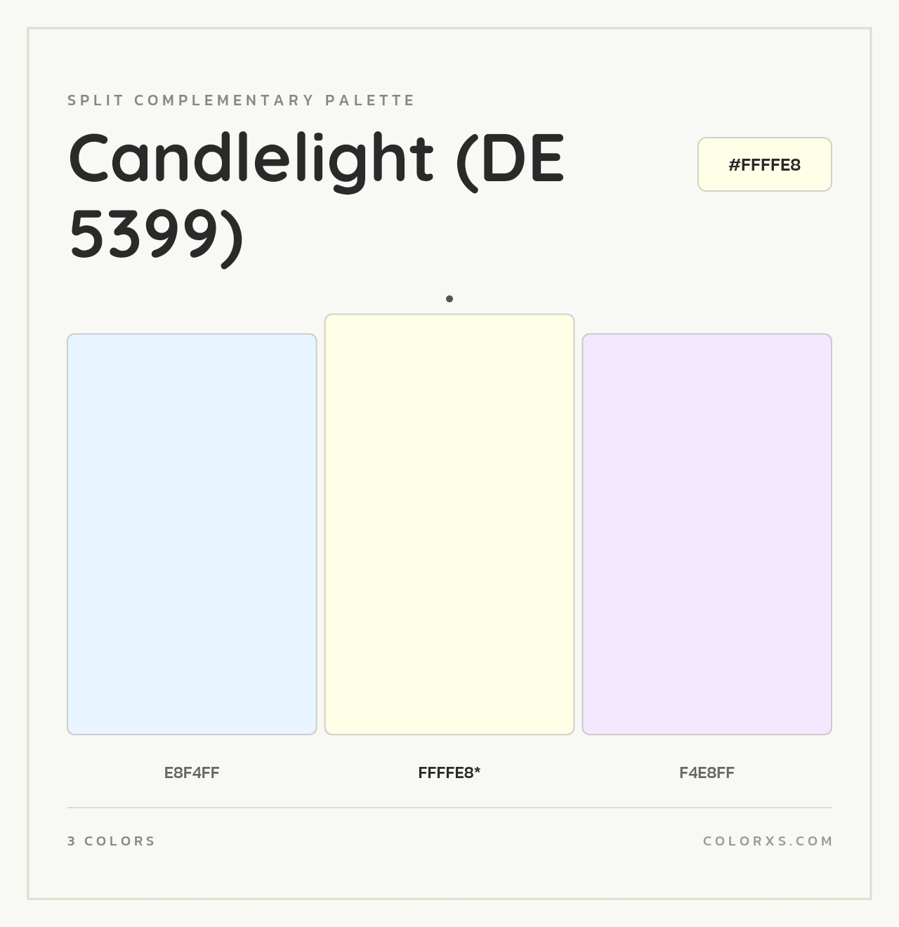Candlelight (DE 5399) - Split-Complementary Color Palette