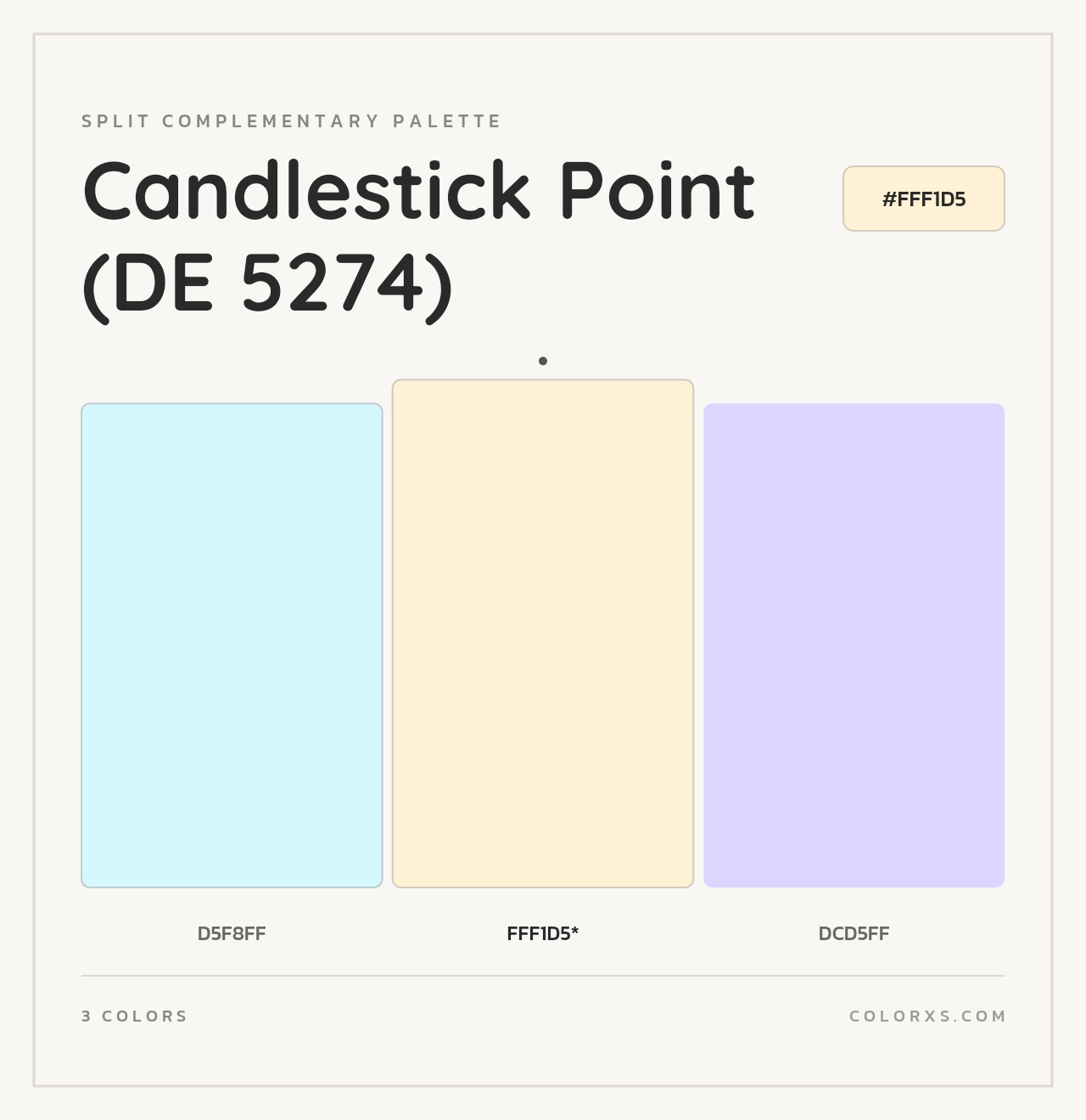 Candlestick Point (DE 5274) - Split-Complementary Color Palette