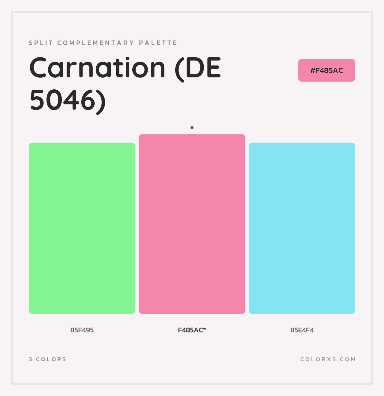 Carnation (DE 5046) - Split-Complementary Color Palette