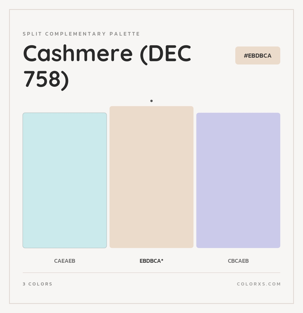 Cashmere (DEC 758) - Split-Complementary Color Palette
