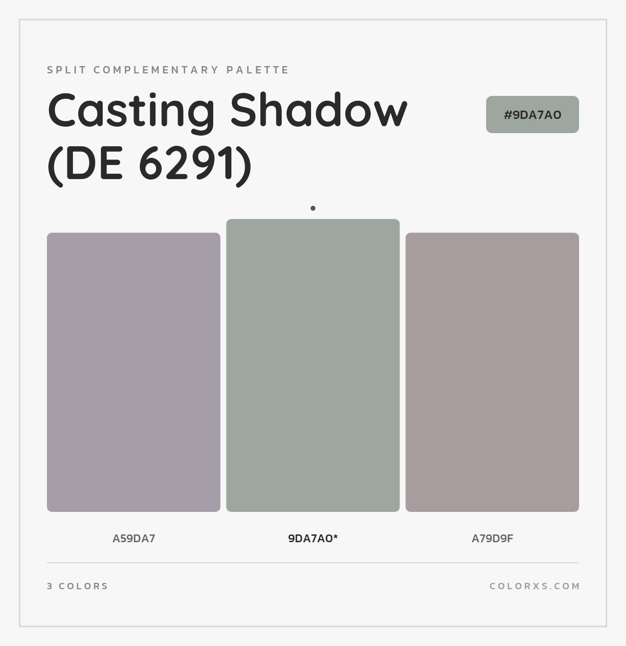 Casting Shadow (DE 6291) - Split-Complementary Color Palette
