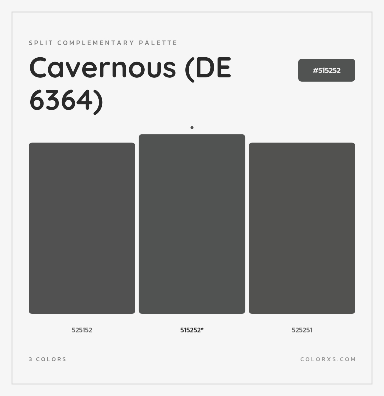 Cavernous (DE 6364) - Split-Complementary Color Palette