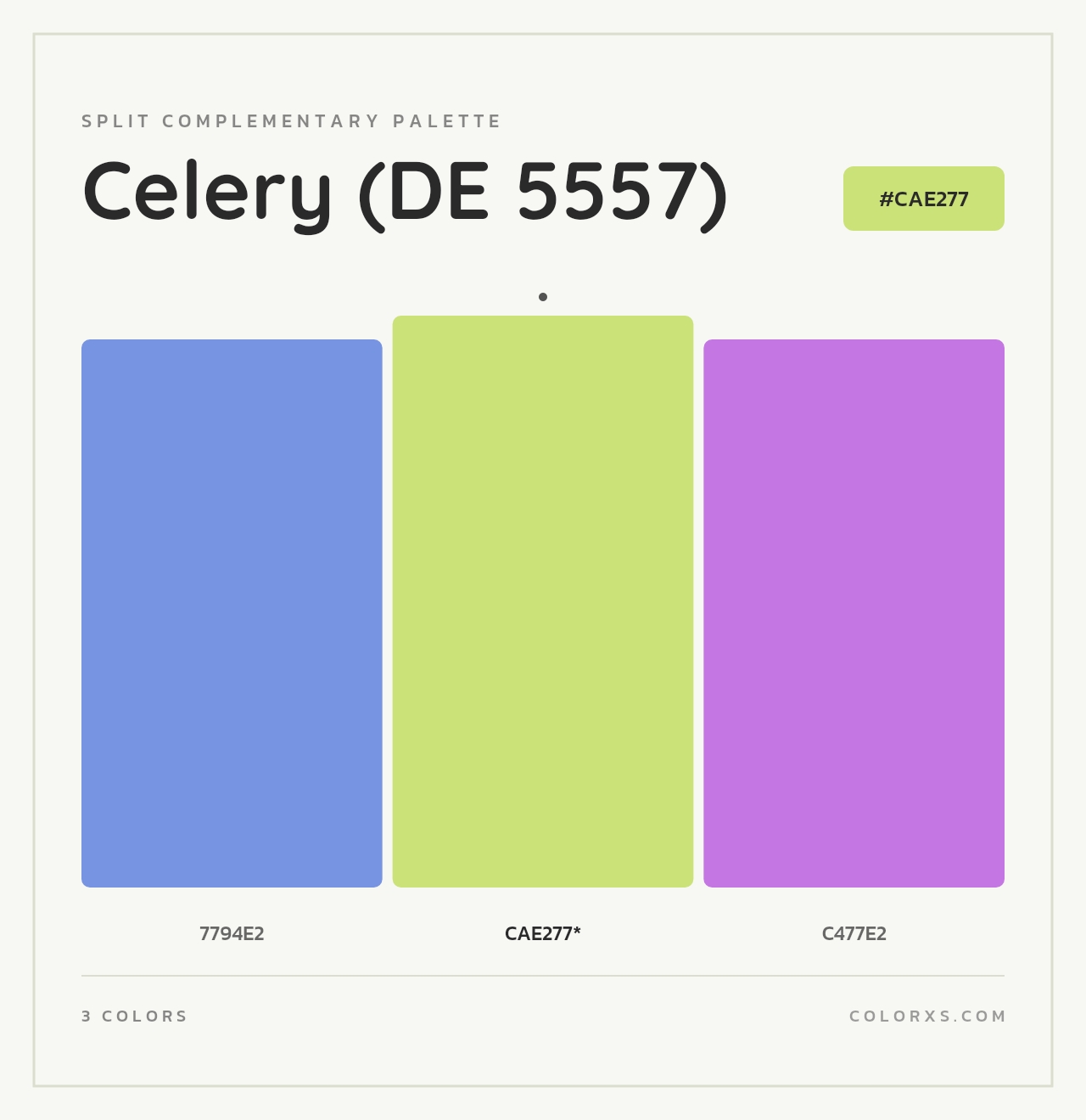 Celery (DE 5557) - Split-Complementary Color Palette