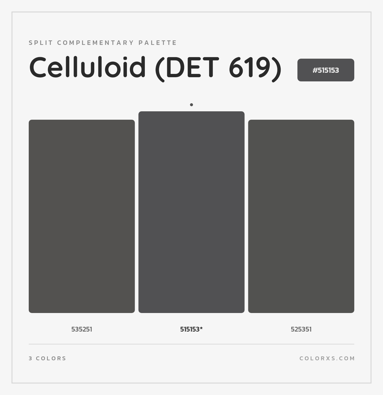 Celluloid (DET 619) - Split-Complementary Color Palette